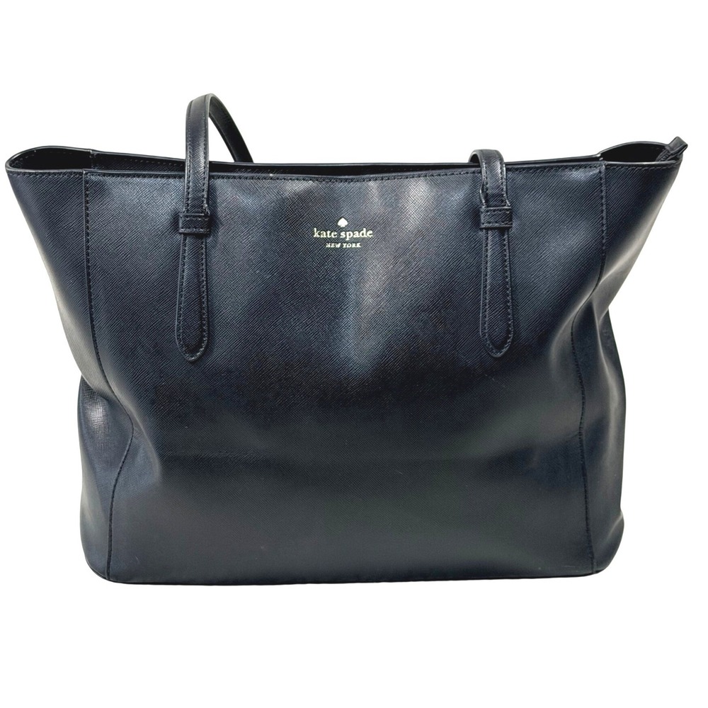 Kate Spade Black‎ Saffiano Leather Tote Bag Top Zip Shoulder Bag  Large